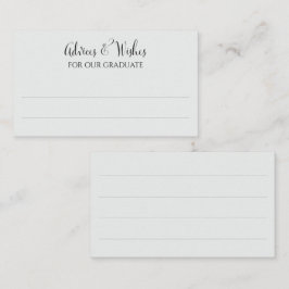 Modern elegant simple black typescript graduation エンクロージャーカード