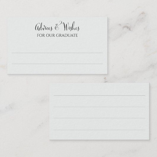 Modern elegant simple black typescript graduation エンクロージャーカード (正面/裏面)