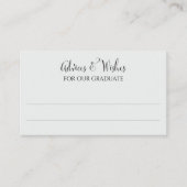 Modern elegant simple black typescript graduation エンクロージャーカード (正面)