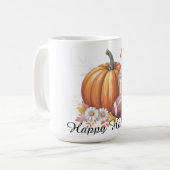 Modern elegant  simple Halloween  pumpkin  コーヒーマグカップ (正面左)