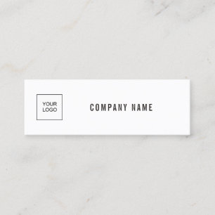 Modern Elegant Simple Plain Add Your Logo Company スキニー名刺