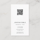 Modern Elegant Simple QR Code Template Vertical 名刺 (正面)