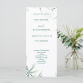 Modern Elegant Simple Wedding Program (スタンド正面)