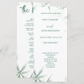 Modern Elegant Simple Wedding Program (正面/裏面)