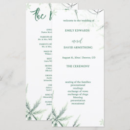 Modern Elegant Simple Wedding Program