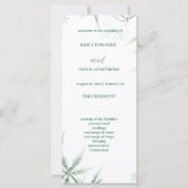 Modern Elegant Simple Wedding Program (正面)