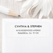 Modern Elegant Simple Wedding Return Address ラベル (インサイチュ)