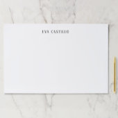 Modern Elegant Simple White Professional Own Name ペーパーパッド (インサイチュ)