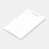 Modern Elegant Simple White Professional Own Name ポストイット (アングル)