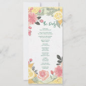 Modern Elegant SimpleFloral  Wedding Program (裏面)