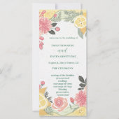Modern Elegant SimpleFloral  Wedding Program (正面)