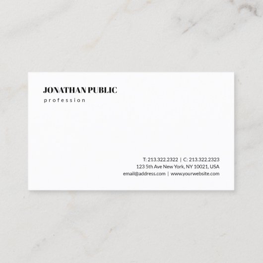 Modern Elegant Sleek Design Template Business 名刺 (裏面)