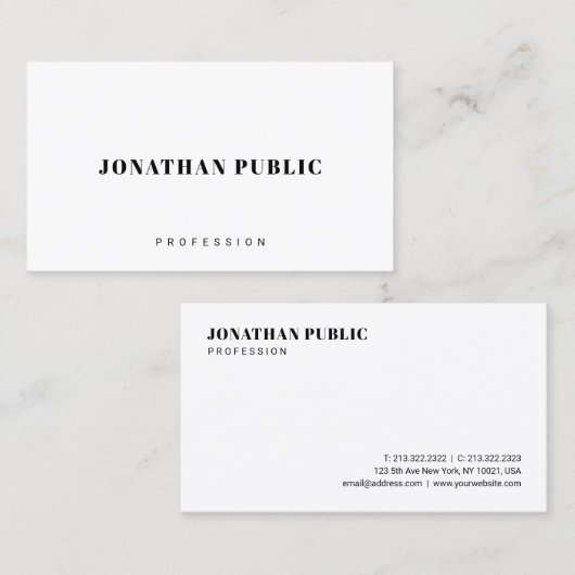Modern Elegant Sleek Design Template Professional 名刺 (正面/裏面)