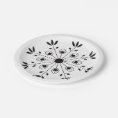 Modern Elegant Snowflake Christmas ペーパープレート (アングル)