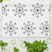 Modern Elegant Snowflake Christmas Simple キッチンタオル (折り畳み)