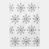 Modern Elegant Snowflake Christmas Simple キッチンタオル (縦)