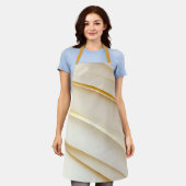 Modern Elegant Soft Cream Simple エプロン (着用した状態)