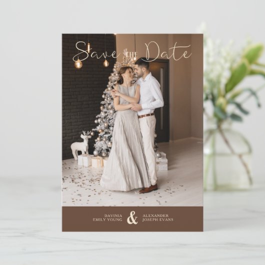 Modern Elegant Sophisticated Photo Couple Wedding (スタンド正面)