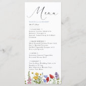 Modern Elegant Spring Summer Wildflower Wedding メニュー (正面)