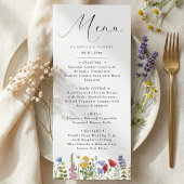 Modern Elegant Spring Summer Wildflower Wedding メニュー