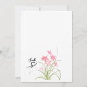 Modern Elegant Stylish Pink Bow Graduation  招待状 (裏面)