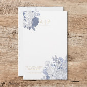Modern Elegant Stylish Quote Floral Blue 便箋