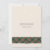 Modern Elegant Tartan Photo Frame Family Christmas シーズンカード (裏面)