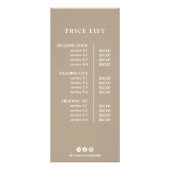 Modern Elegant Taupe Business Logo Menu Price List ラックカード (裏面)