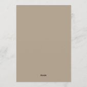 Modern Elegant Taupe Logo Service Menu Price List シーズンカード (裏面)