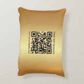 Modern Elegant Template Custom QR Code Glam Gold アクセントクッション (裏面(縦))