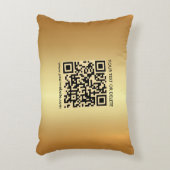Modern Elegant Template Custom QR Code Glam Gold アクセントクッション (正面(垂直))