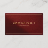  Modern Elegant Template Gold Text With QR Code 名刺 (正面)