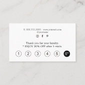 Modern Elegant Texture Light Grey Beauty ロイヤリティカード (裏面)