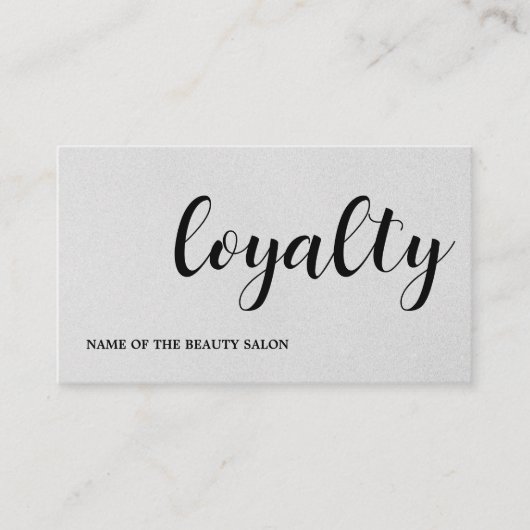 Modern Elegant Texture Light Grey Beauty ロイヤリティカード (正面)