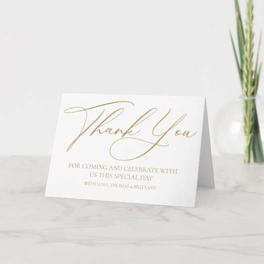 Modern elegant Thank you card  サンキューカード (正面)