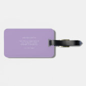 Modern Elegant Travel Soft Mauve Floral ラゲッジタグ (裏面横)