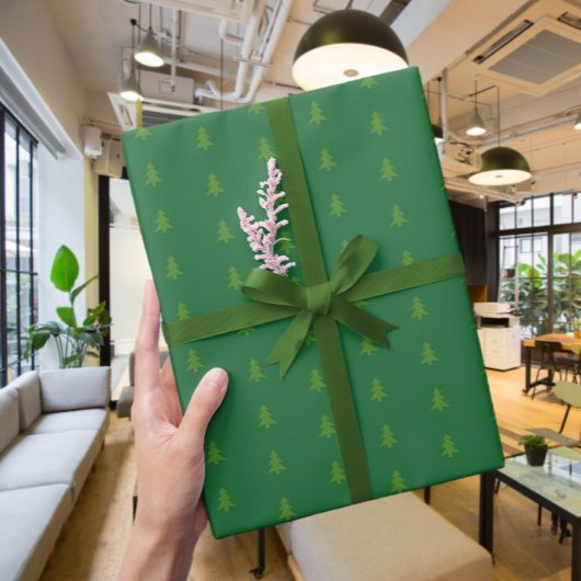 Modern Elegant Tree Pattern Wrapping Paper ラッピングペーパー
