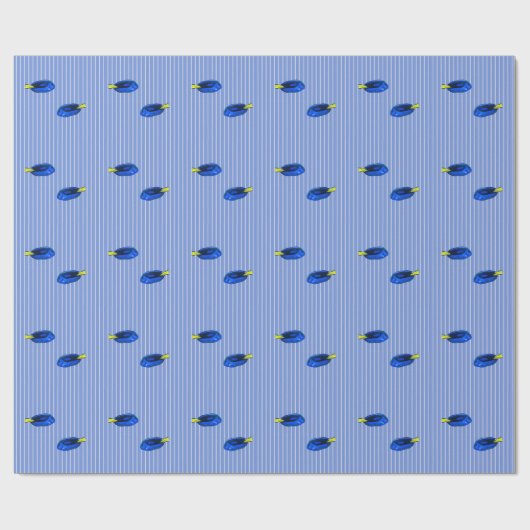 Modern Elegant Tropical Fish Pattern ラッピングペーパー (フラット)