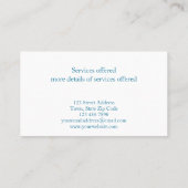 Modern Elegant Turquoise Aqua QR Code Professional 名刺 (裏面)