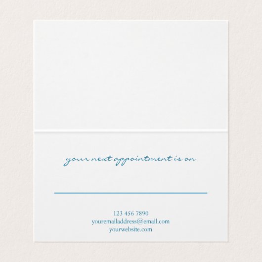 Modern Elegant Turquoise Custom Business Logo 名刺 (内部フラット)