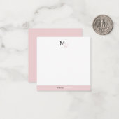 Modern Elegant Two Tone Monogrammed ノートカード (正面/裏面インサイチュ)