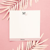 Modern Elegant Two Tone Monogrammed ノートカード