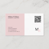 Modern Elegant Two Tone QR Code 名刺 (裏面)