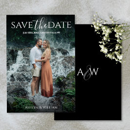 Modern Elegant Typography Photo  セーブザデート