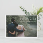 Modern Elegant Wedding 2 Photos Thank You Card サンキューカード (スタンド正面)