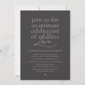 Modern Elegant Wedding, Endless Love, Reception 招待状 (正面)