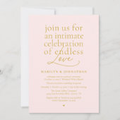 Modern Elegant Wedding, Endless Love, Reception 招待状 (正面)