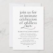 Modern Elegant Wedding, Endless Love, Reception 招待状 (正面)