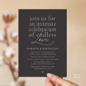 Modern Elegant Wedding, Endless Love, Reception 招待状