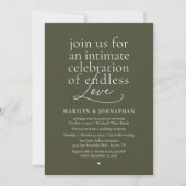 Modern Elegant Wedding, Endless Love, Reception 招待状 (正面)